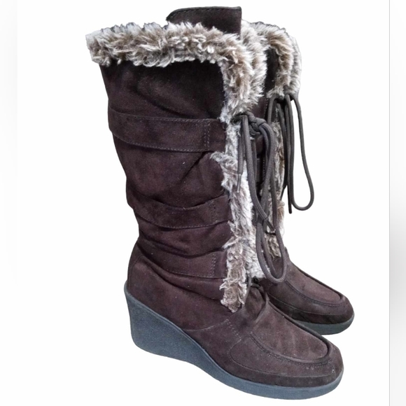 Women's Abercrombie & Fitch tall suede boots Size 9 - Picture 1 of 4